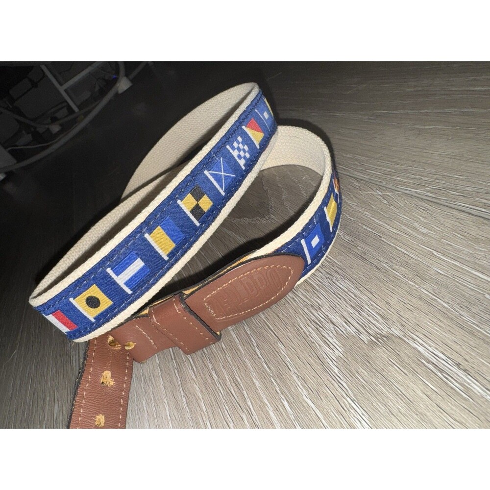 Zep-Pro Men's Leather Belt Nautical Flag